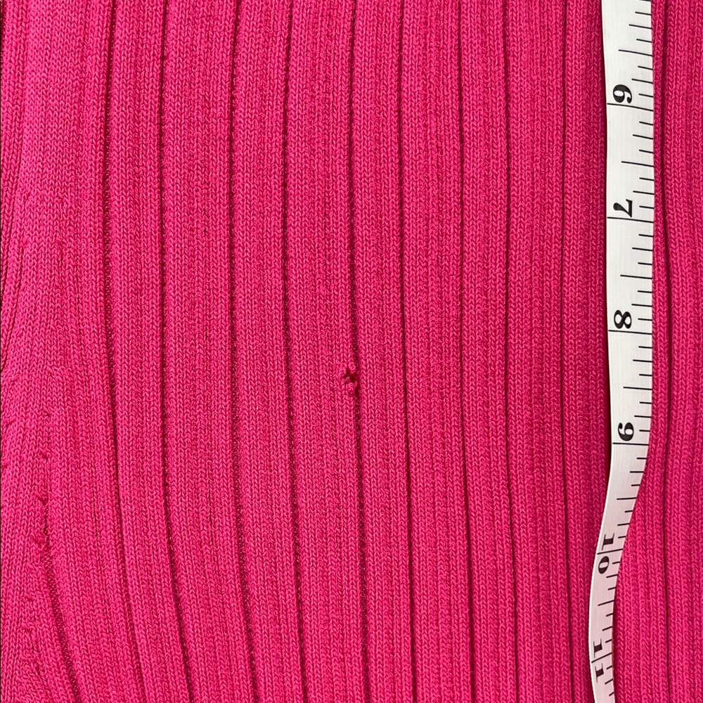 Adam Lippes x RTR High Waisted Ribbed Pants in Barbie Pink, M - Picture 11 of 12